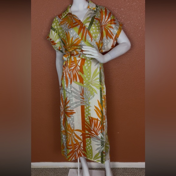 Dress Forum Los Angeles Tropical Print Maxi Dress Size Medium - Picture 1 of 17